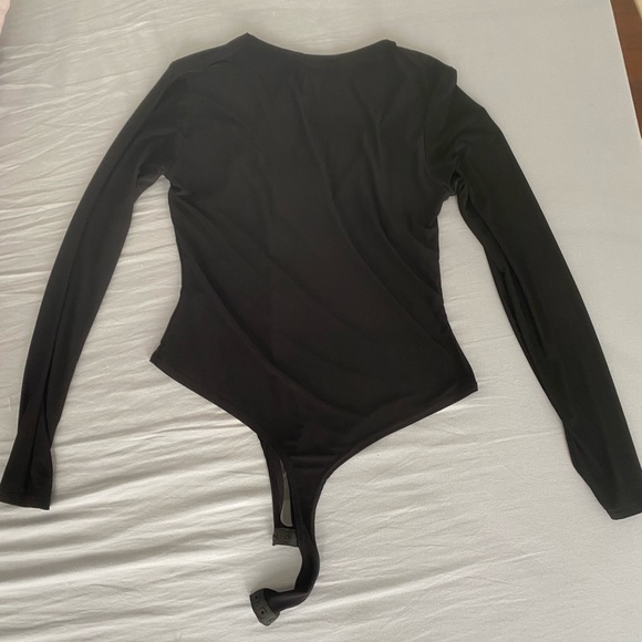 PLT Black Cut Out Bodysuit Size 4 - Picture 3 of 3